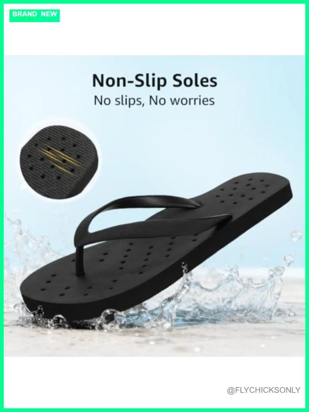 Quick-Dry Arch Support Flip Flops Non-Slip Lightweight Water-Friendly EVA